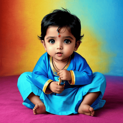 Indian Baby Boy Vibrant Picture With Lots Of Blue 1701869414 1